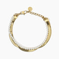 Bracciale Kidult Style 14 Catena e perle conchiglia gold