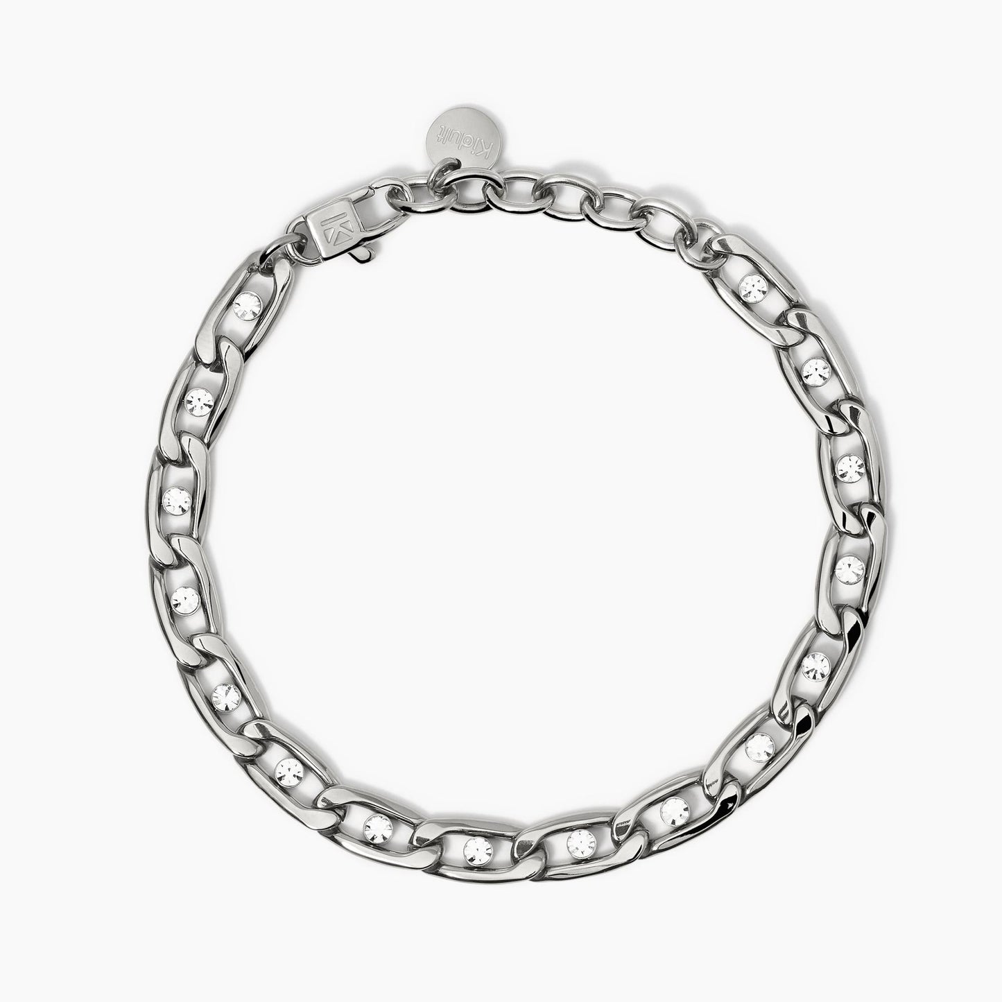 Bracciale Kidult Style 06 Groumette e cristalli