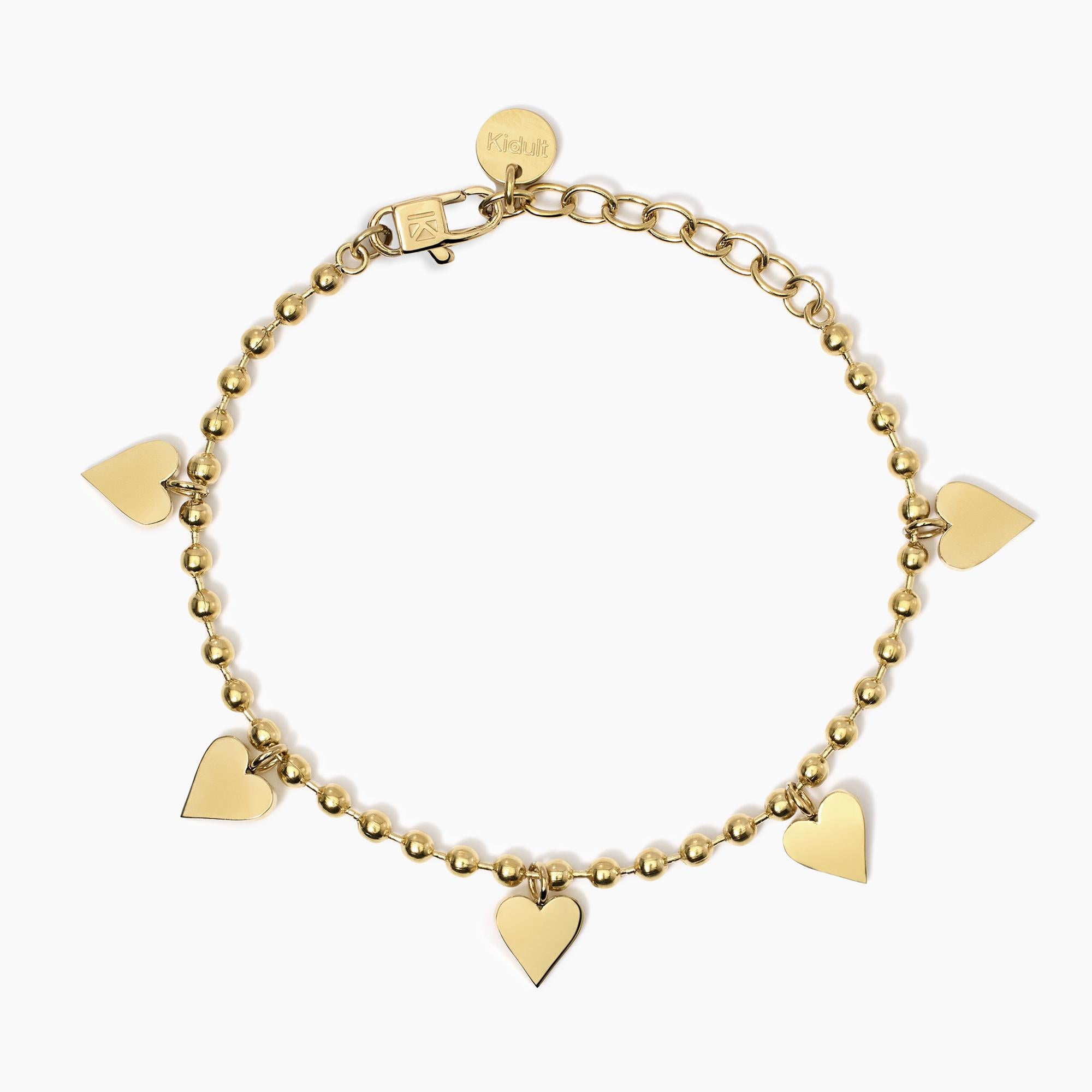 Bracciale Kidult Style 18 Cuoricini gold