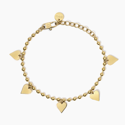 Bracciale Kidult Style 18 Cuoricini gold
