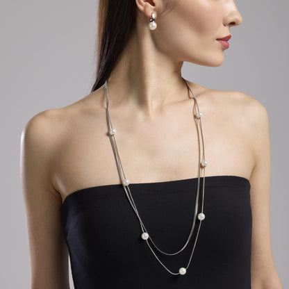 Collana Kidult Style 14 Doppia catena con perle