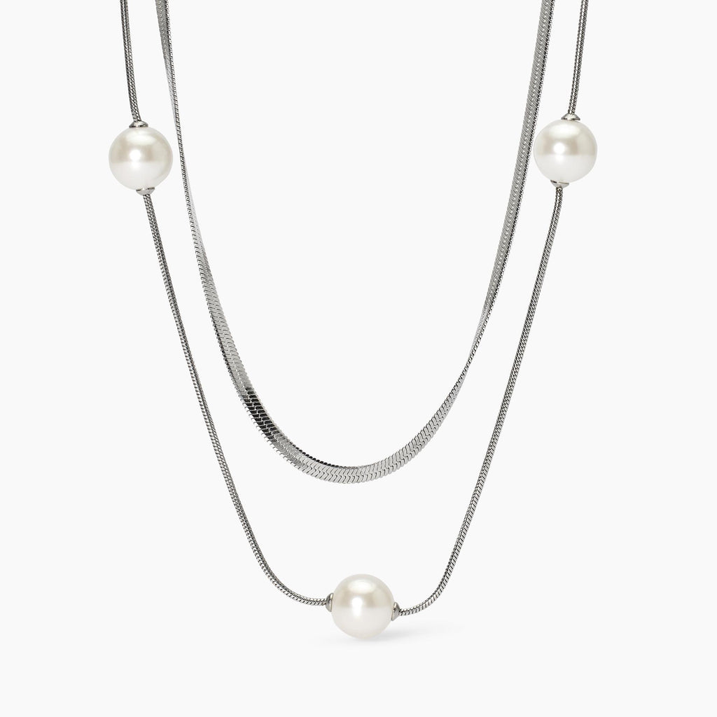 Collana Kidult Style 14 Doppia catena con perle