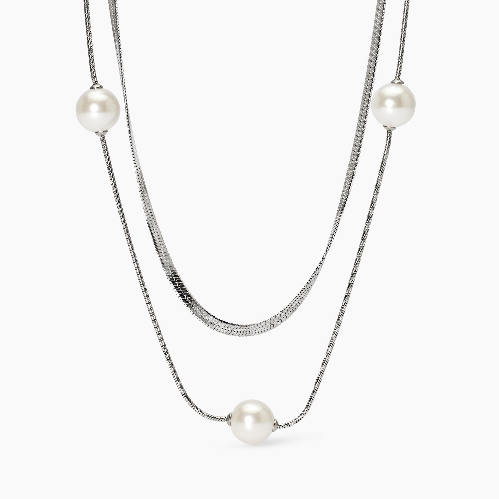 Collana Kidult Style 14 Doppia catena con perle
