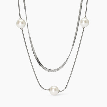 Collana Kidult Style 14 Doppia catena con perle