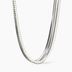 Collana Kidult Style 14 catene e perle conchiglia