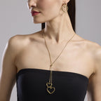Collana Kidult Style 15 Catena snake e cuori gold