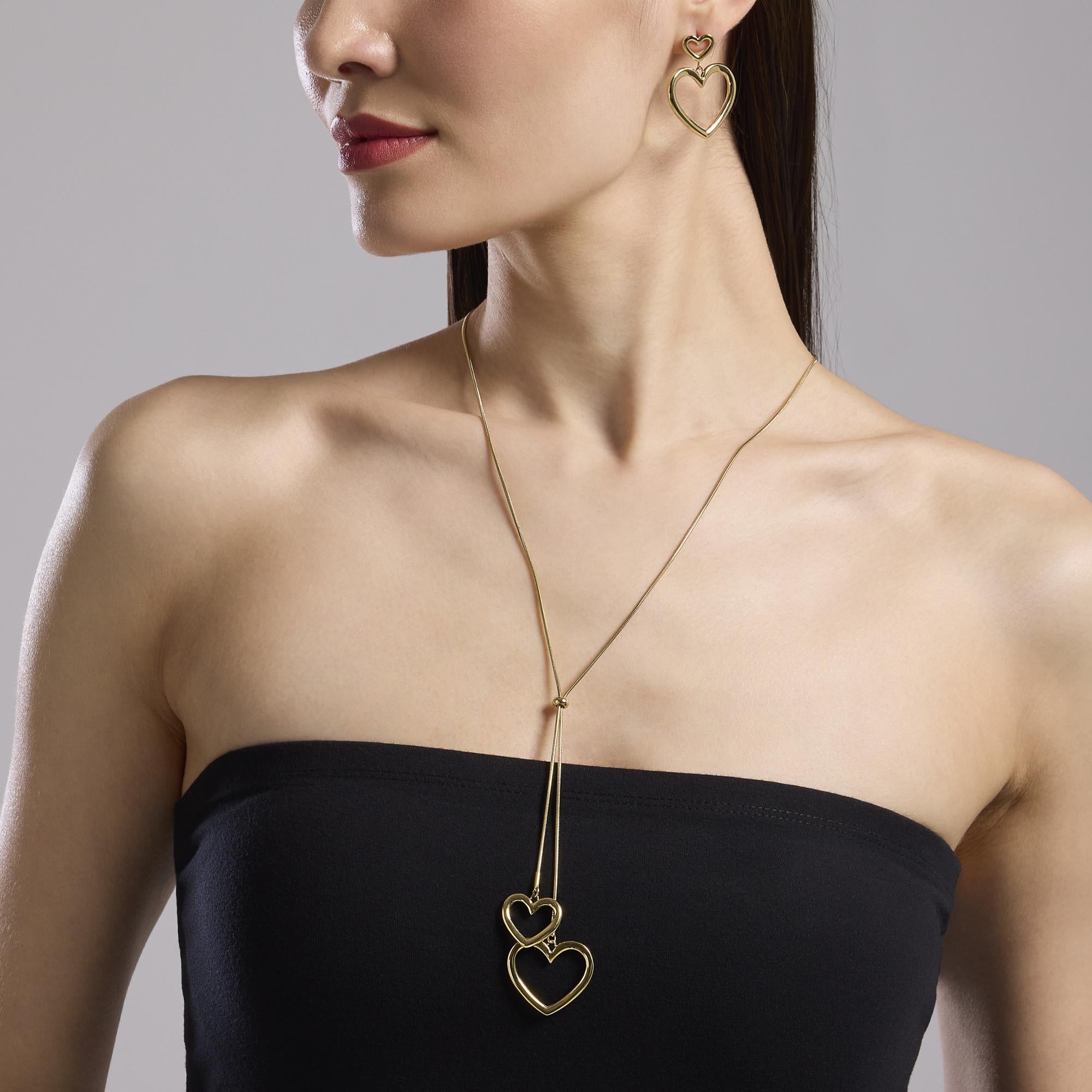 Collana Kidult Style 15 Catena snake e cuori gold