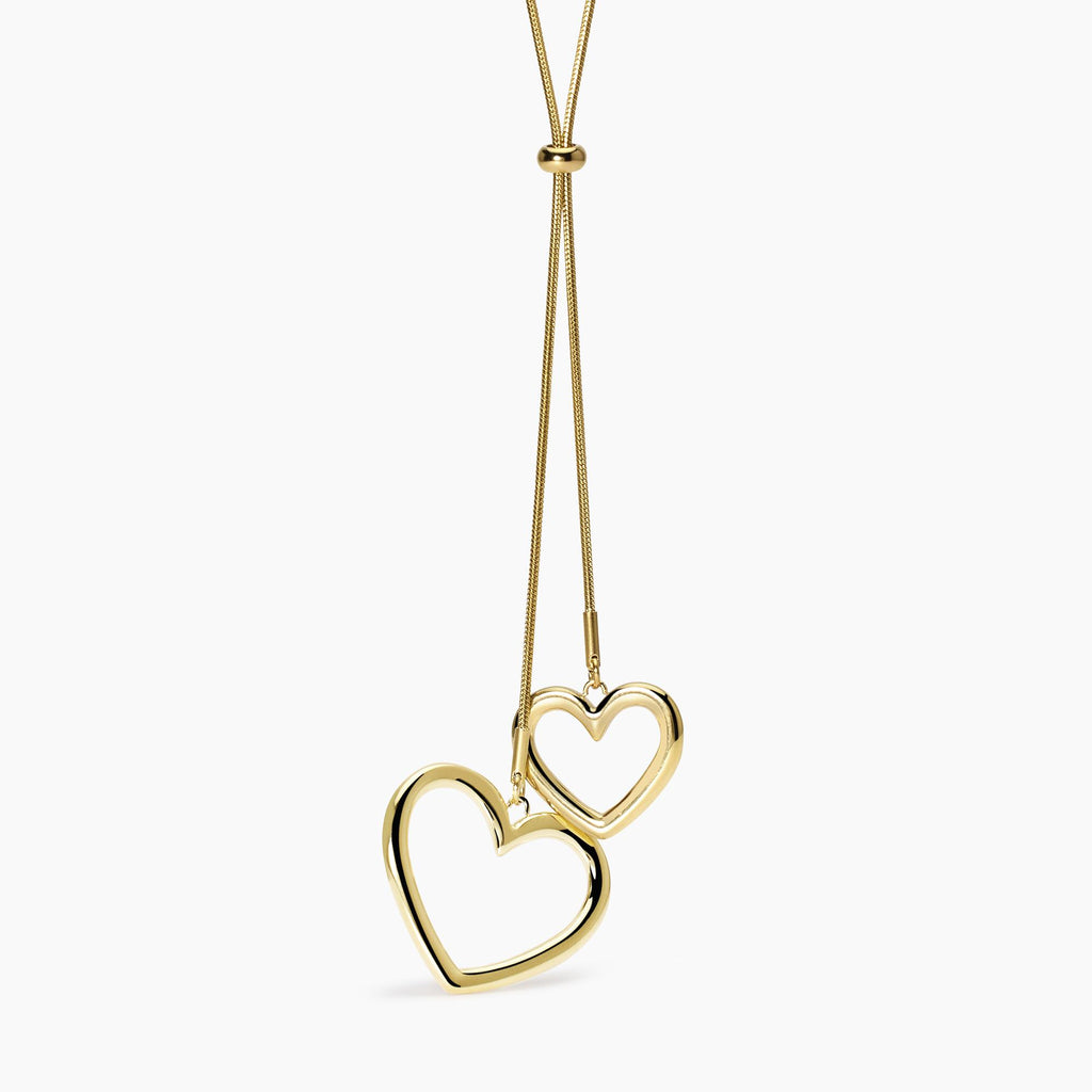 Collana Kidult Style 15 Catena snake e cuori gold