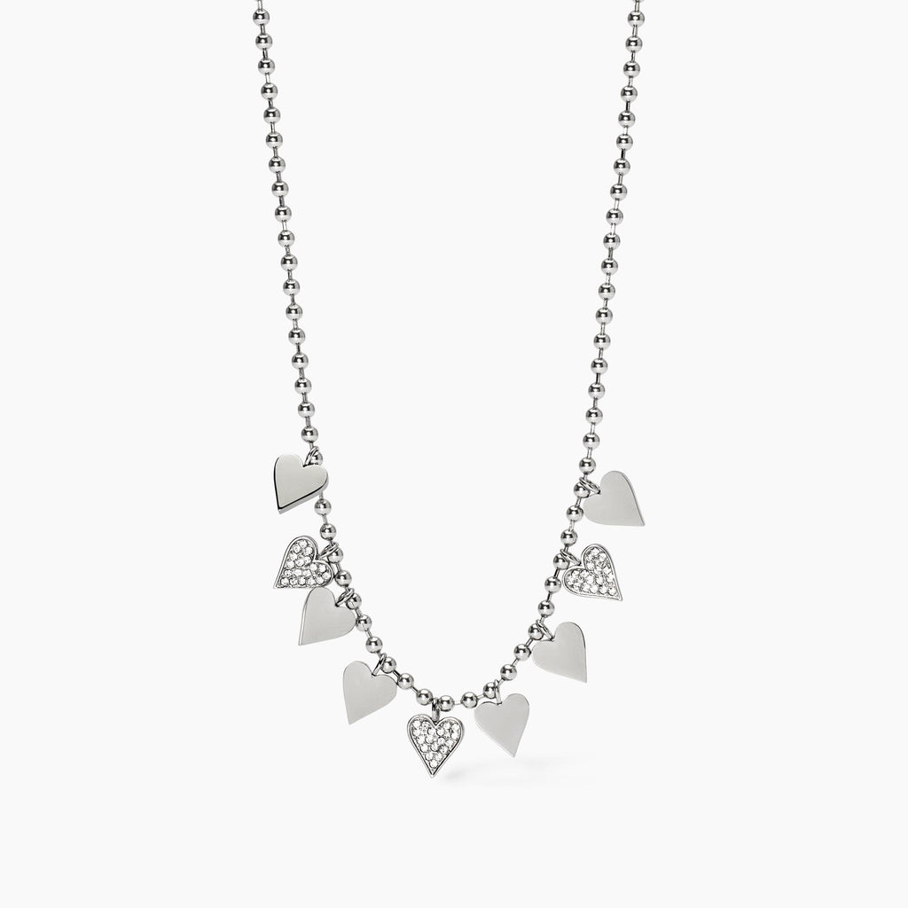 Collana Kidult Style 18 Catena a sfere e cuori