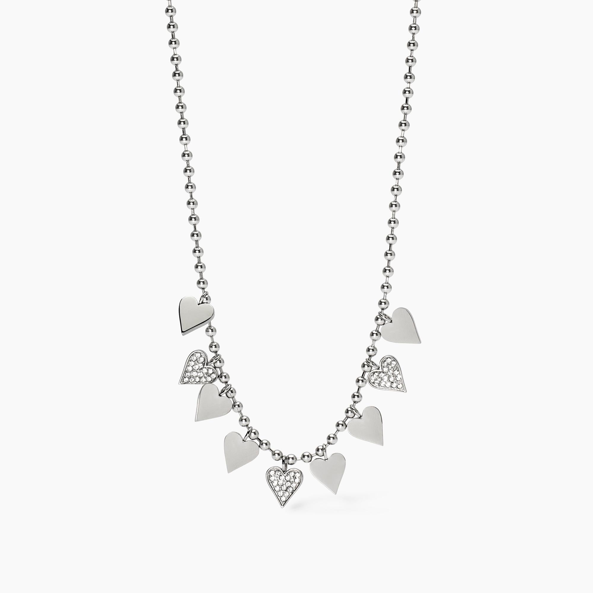 Collana Kidult Style 18 Catena a sfere e cuori