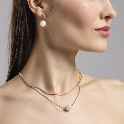 Orecchini Kidult Style 14 Perle conchiglia gold