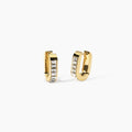 Orecchini Kidult Style 21 Ovali con cristalli baguette gold