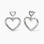 Orecchini Kidult Style 15 Doppio cuore pendente