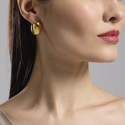 Orecchini Kidult Style 09 Bottone ovale gold