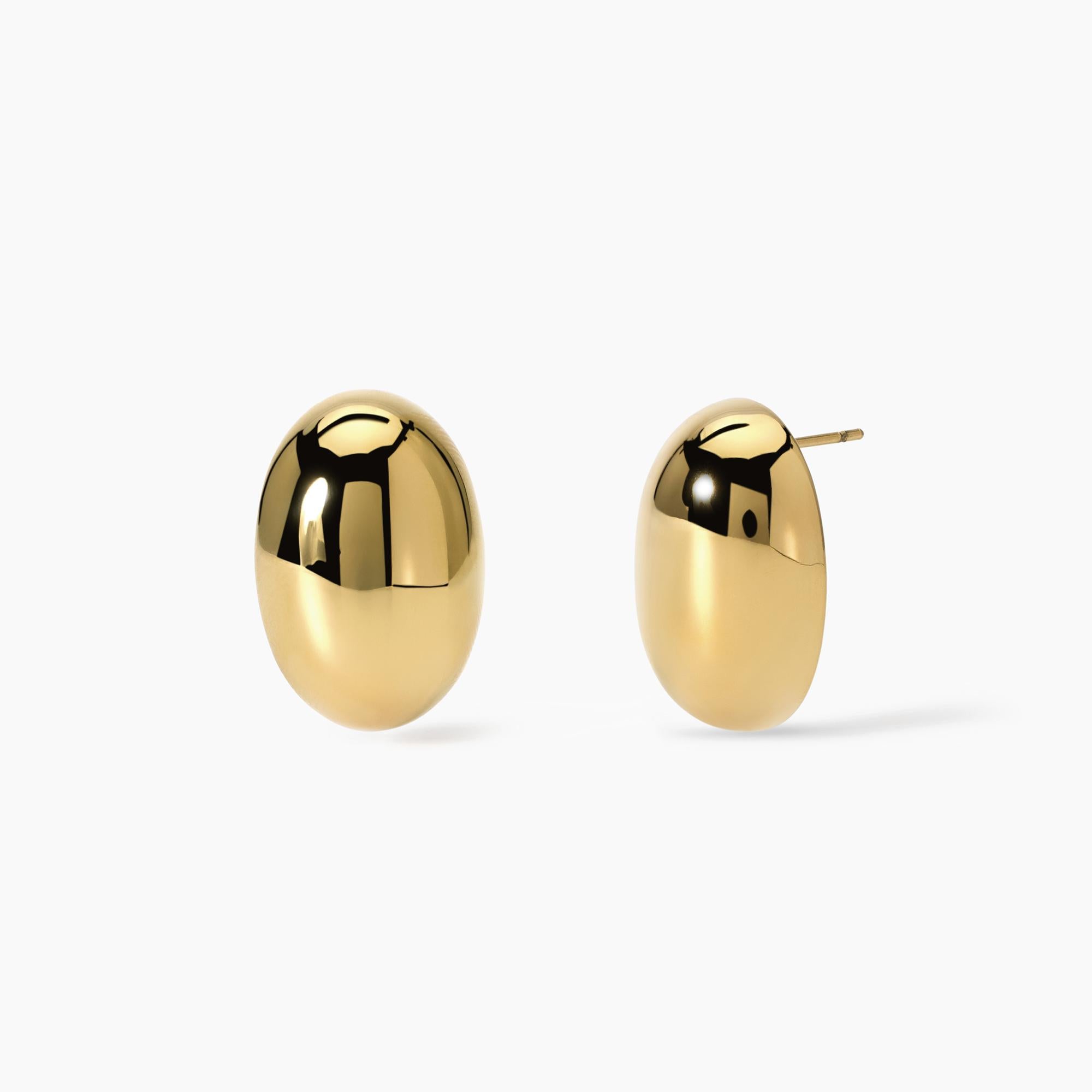 Orecchini Kidult Style 09 Bottone ovale gold
