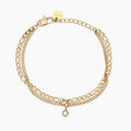 Bracciale Kidult Style donna Multifilo con cristallo gold