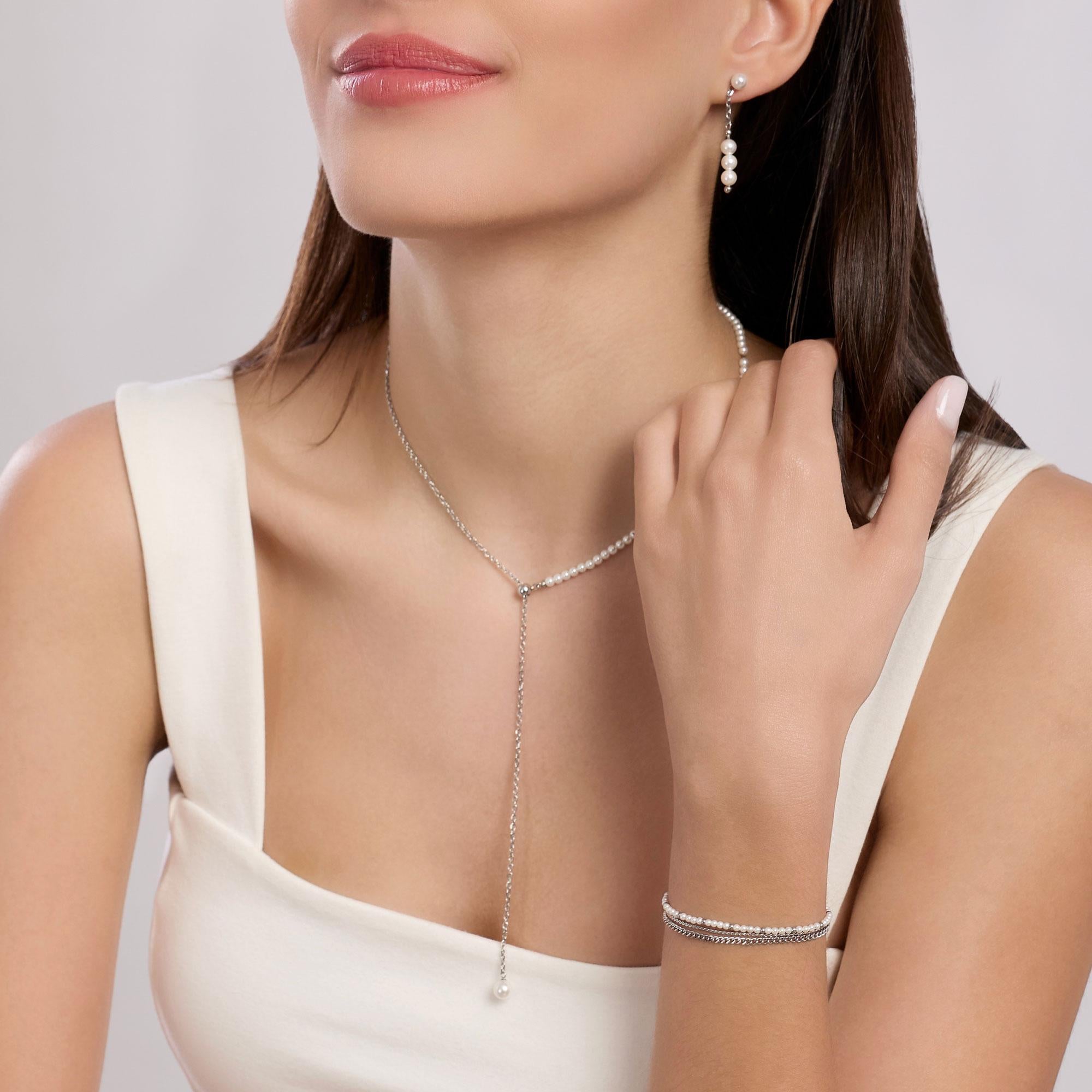 Collana Kidult donna Style Catena forzatina e perle