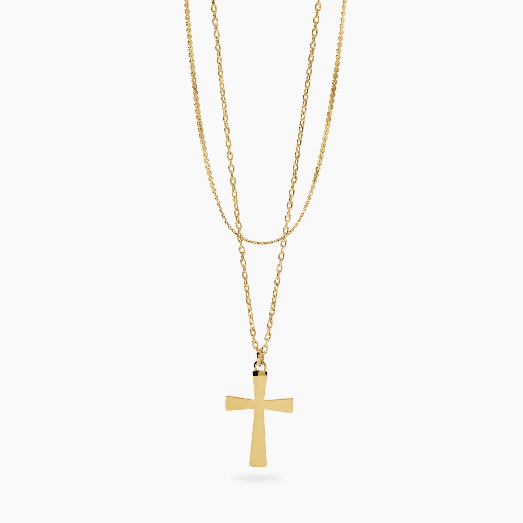 Collana Kidult Style donna Multifilo con croce