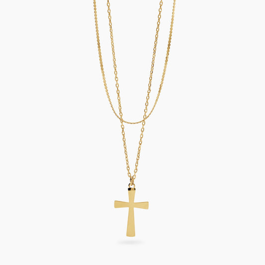 Collana Kidult Style donna Multifilo con croce