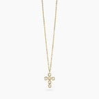Collana Kidult Style donna Croce con cristalli gold