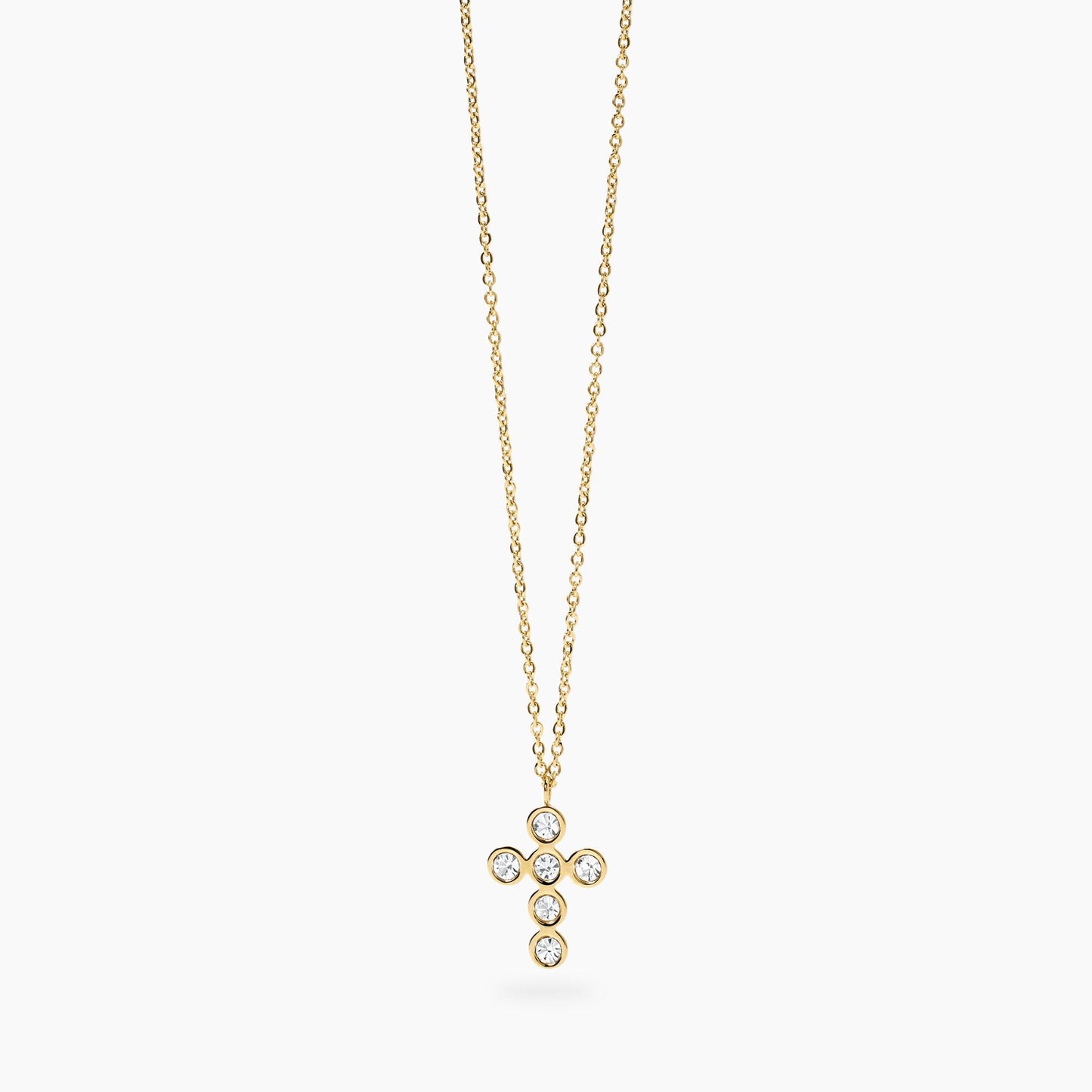 Collana Kidult Style donna Croce con cristalli gold