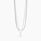 Collana Kidult Style donna Multifilo snake e cristallo