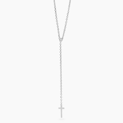 Collana Kidult Style donna Modello Y con croce e cristallo