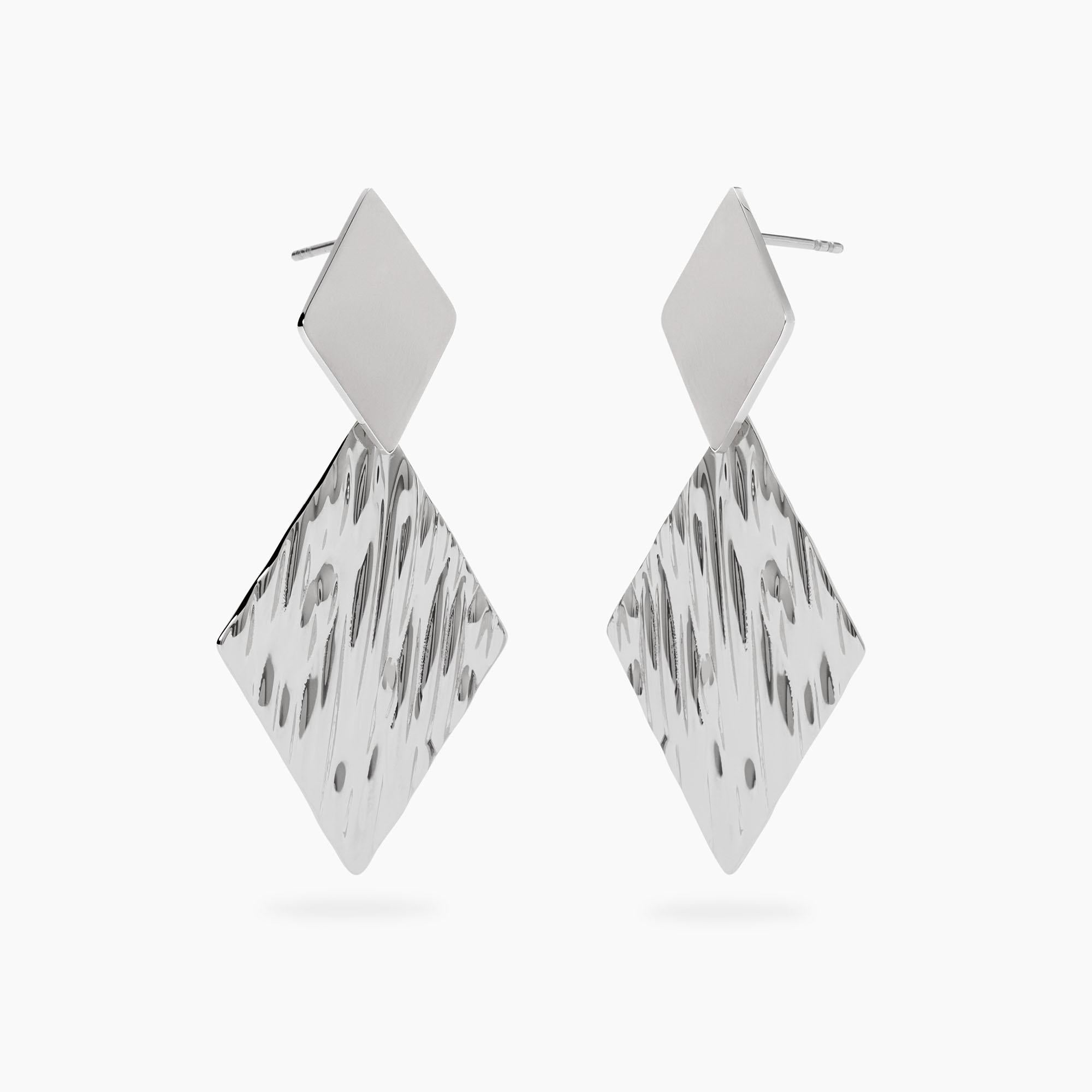 Orecchini Kidult Style donna Rombi liscio e martellato