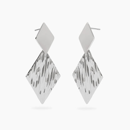 Orecchini Kidult Style donna Rombi liscio e martellato