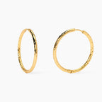 Orecchini Kidult Style donna Cerchio martellato gold