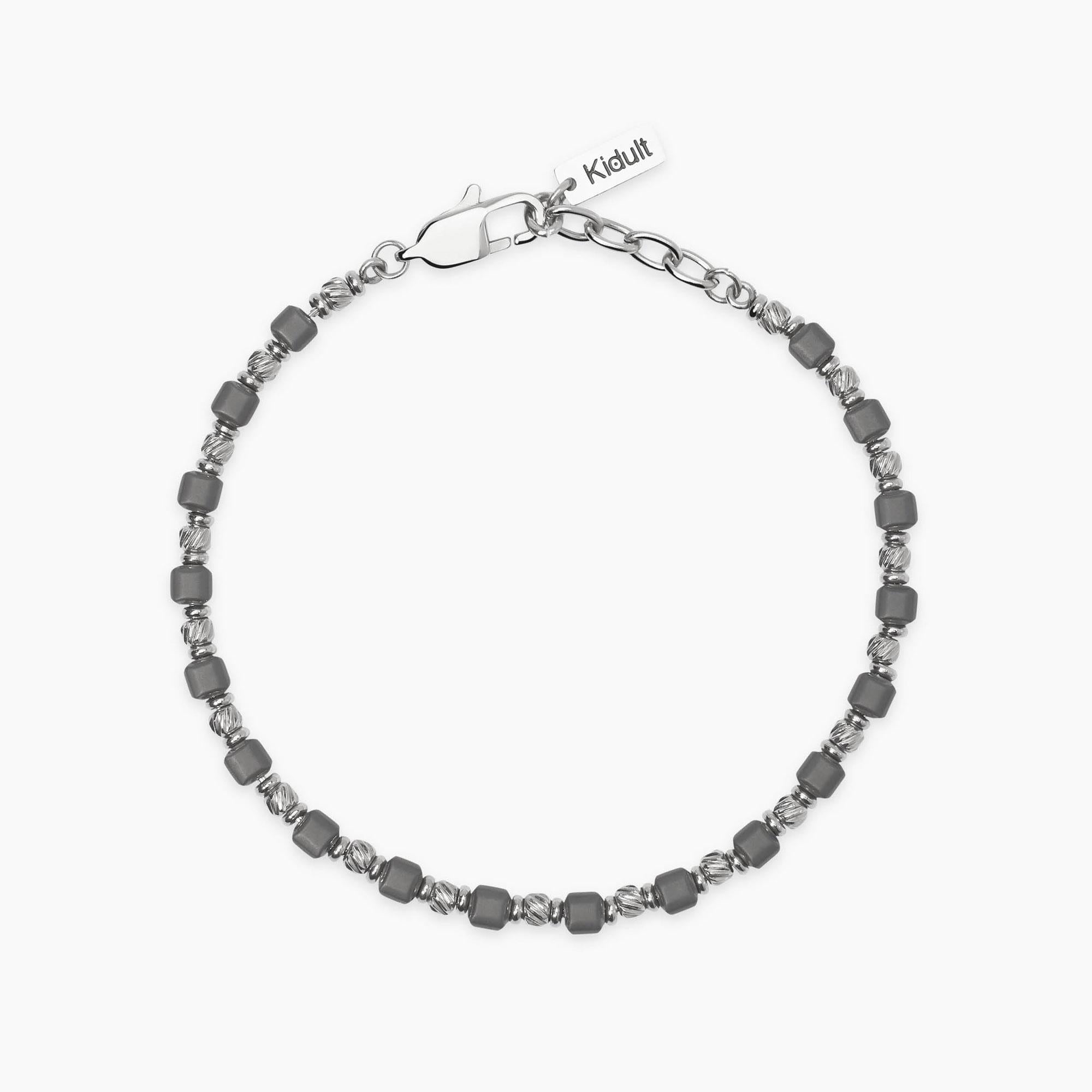 Bracciale Kidult Style uomo Acciaio ed ematite