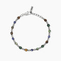 Bracciale Kidult Style uomo Elementi acciaio e pietre multicolor