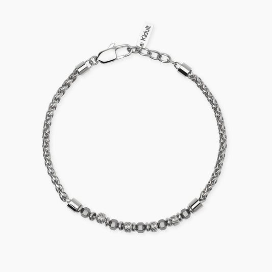Bracciale Kidult Style uomo Catena spiga ed ematite