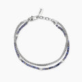 Bracciale Kidult Style uomo Catena intreccio e sodalite blu