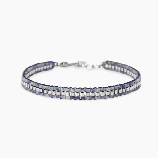 Bracciale Kidult Style uomo Catena veneta e diaspro blu