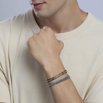 Bracciale Kidult Style uomo Catena veneta e occhio di tigre