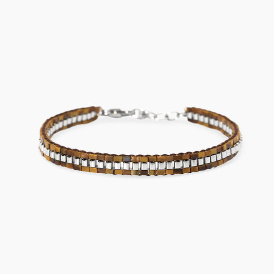 Bracciale Kidult Style uomo Catena veneta e occhio di tigre