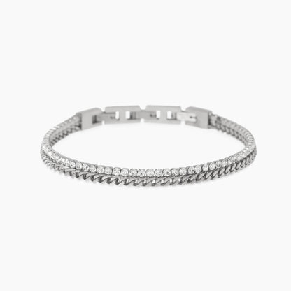 Bracciale Kidult Style uomo Intreccio e tennis