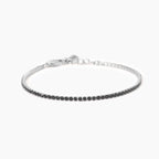Bracciale Kidult Style uomo Tennis con cristalli neri