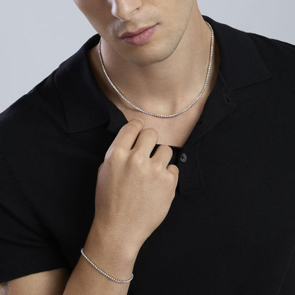 Bracciale Kidult Style uomo Tennis cristalli bianchi