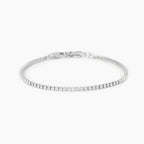 Bracciale Kidult Style uomo Tennis cristalli bianchi