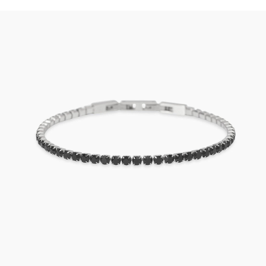 Bracciale Kidult Style uomo Tennis zirconi neri
