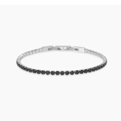 Bracciale Kidult Style uomo Tennis zirconi neri