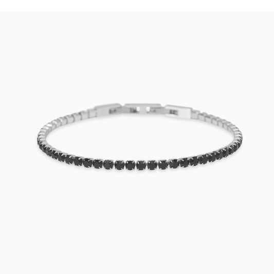 Bracciale Kidult Style uomo Tennis zirconi neri