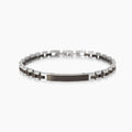 Bracciale Kidult Style uomo Piastrina ed elementi gunmetal