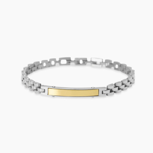 Bracciale Kidult Style uomo Piastrina gold