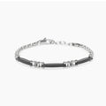Bracciale Kidult Style uomo Catena e cristalli neri