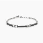 Bracciale Kidult Style uomo Catena e cristalli neri