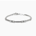 Bracciale Kidult Style uomo Catena veneta con piastrine e cristallini
