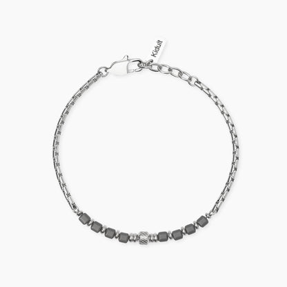 Bracciale Kidult Style uomo Catena veneta e pietre multicolor